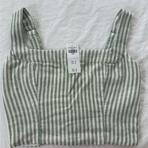 Abercrombie & Fitch Linen Crop Top